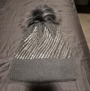 Shiny winter hat